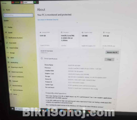 Desktop + Dell SE2219HX Monitor Combo – Fast Sale!